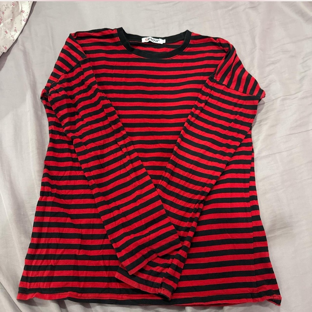 oversized striped top